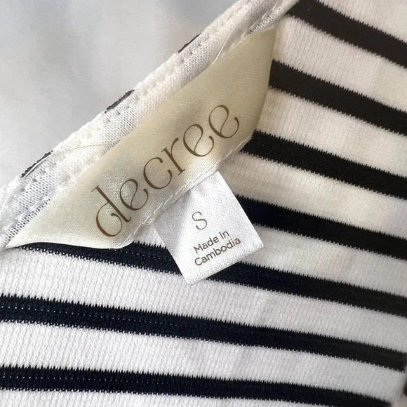 Decree Striped Dress Black and White Sleeveless Size Small - Picture 8 of 11